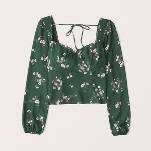 Abercrombie Long-Sleeve Sweetheart Top